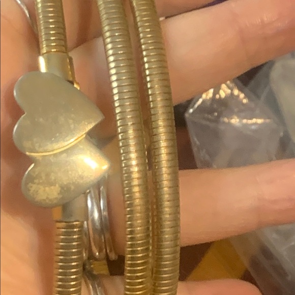 Vintage Gold Heart snake “chain” belt has wear!! Made in USA 🇺🇸 - Picture 4 of 7